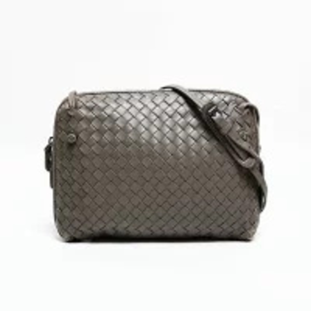 Bottega Veneta Intrecciato Shoulder Bag Green